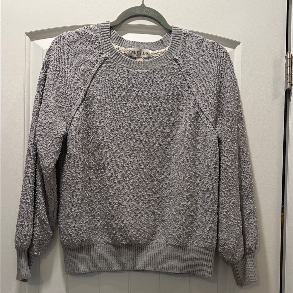 Knox Rose Textured Gray Women's Sweater